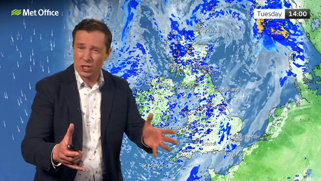 Met Office Afternoon Weather Forecast 11/07/23 – Showers continuing