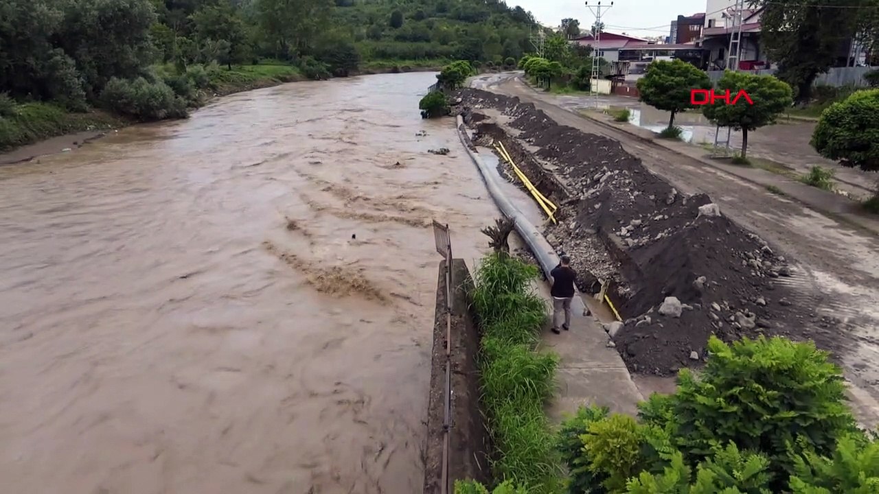 In Alaplı kam es aufgrund starker Regenfälle zu Überschwemmungen