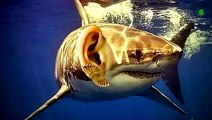 White Shark In Action. This Is How A Shark Finds and Kills Its Prey.