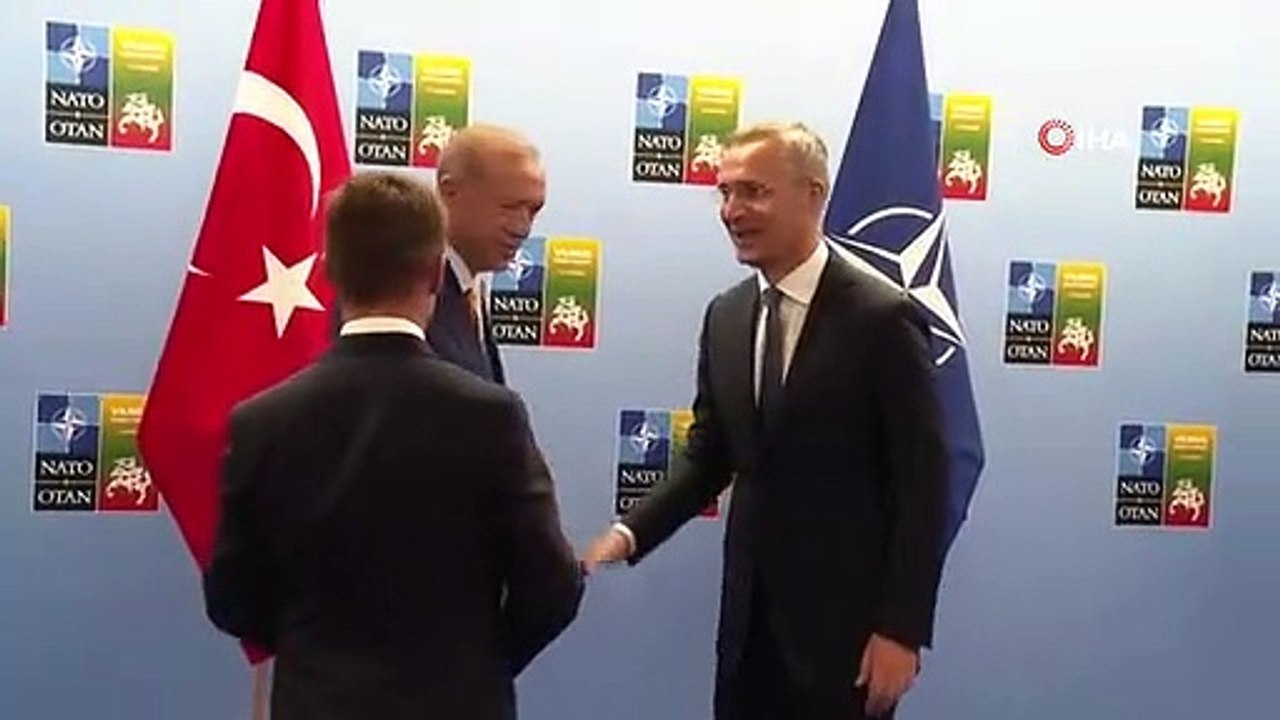 Dreiparteiengipfel hat in Litauen begonnen! Präsident Erdoğan traf sich mit dem schwedischen Ministerpräsidenten Kristersson und Stoltenberg