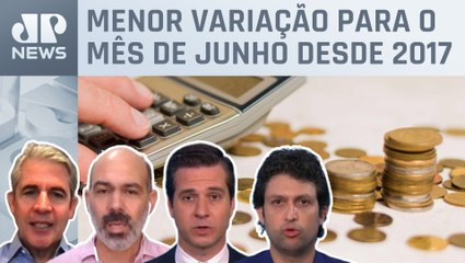 Inflação registra queda de 0,08% em junho, diz IBGE; Alan Ghani, Schelp, d'Avila e Beraldo analisam