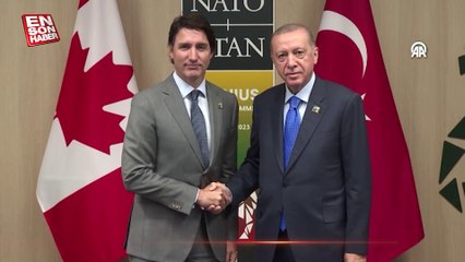 Cumhurbaşkanı Erdoğan, Kanada Başbakanı Trudeau ile görüştü