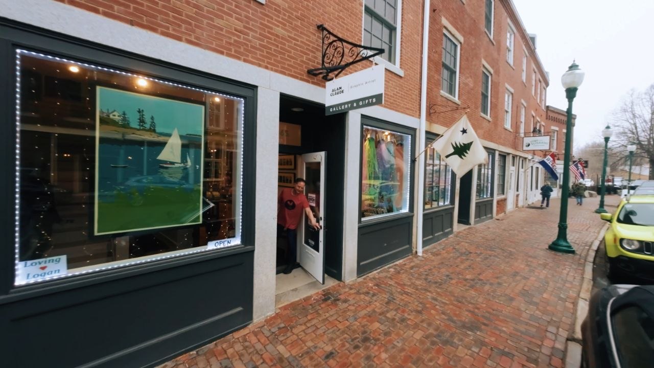 A flythrough of Alan Claude Gallery in Maine *Amazing Indoor Drone Tour*