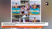 Misionera ganó la medalla de oro de lucha en el Panamericano U20 en Santiago de Chile