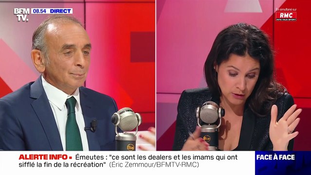 Passe d'armes entre Apolline de Malherbe et Eric Zemmour sur BFMTV