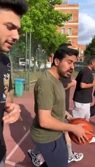 Erdoğan'ın taklidini yapan gençten yeni video! Cumhurbaşkanı basketbol videosunun kamera arkası