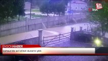 Samsun'da sel istinat duvarını yıktı