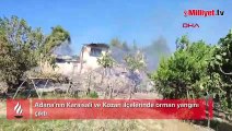 Adana'nın 2 ilçesinde orman yangını
