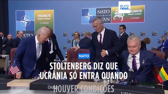 Stoltenberg insiste que a Ucrânia só entra na NATO quando houver condições