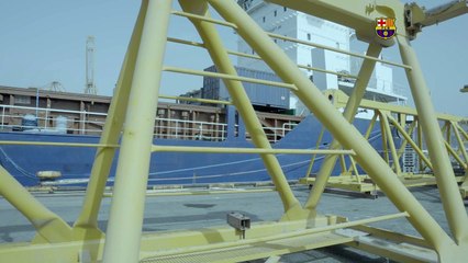 Las grúas más grandes del mundo llegan al Camp Nou para las obras