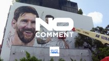 WATCH: Argentinian artist paints giant Lionel Messi mural in Miami