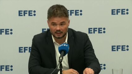 Rufián: "La torpeza que demostró Sánchez nace de tiene cierta condescendencia hacia Feijóo"