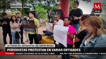 Periodistas protestaron en varias entidades del país en contra del asesinato de Luis Martín Sánchez