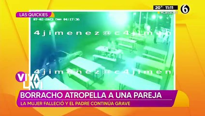 Borracho atropella a pareja en restaurante