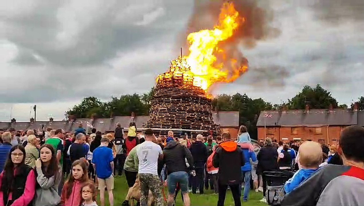 Eleventh Night bonfire lit in Banbridge