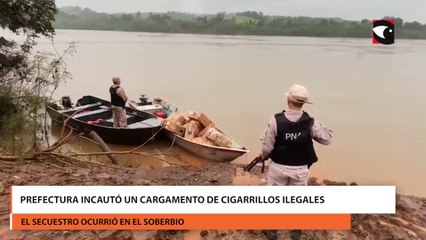 Download Video: Prefectura incautó un cargamento de cigarrillos ilegales