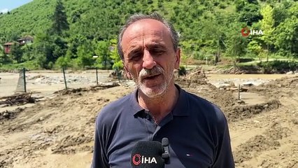 Düzce Fındıklı Aksu köyünde sel suları 4 evi, 5 ahırı yıktı