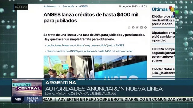 Gobierno argentino lanzó una línea de créditos destinada a millones de jubilados