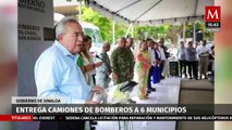 Rubén Rocha realiza entrega de camiones de bomberos a municipios de Sinaloa