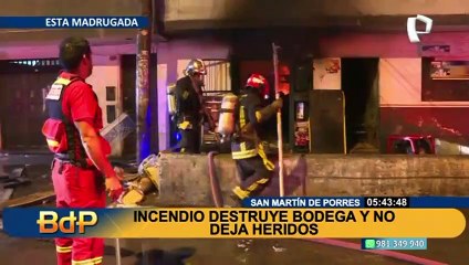 Incendio en SMP: abuelito pierde toda su mercadería tras siniestro en bodega