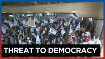 Protest at Israel's Ben Gurion airport