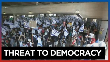 Protest at Israel's Ben Gurion airport