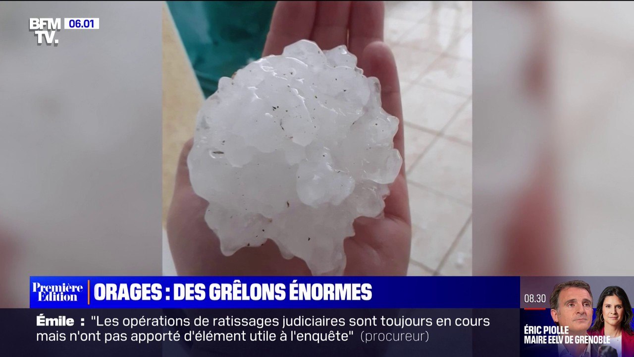 Des grêlons énormes, des vents violents... Les images des orages qui ont touché l'est de la France