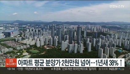 7월 아파트 평균 분양가 2,101만원…작년보다 38.3%↑