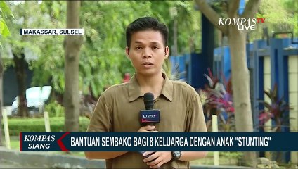 Polsek Wajo Distribusikan Bantuan Sembako 8 Keluarga dengan Anak Stunting