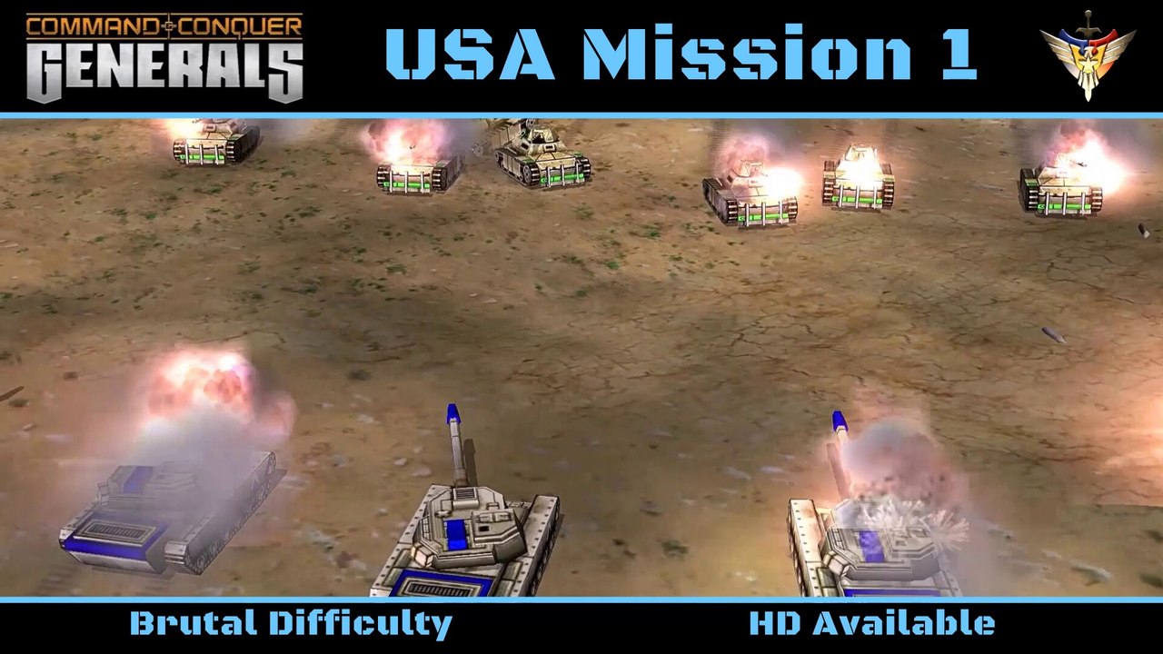 How to Beat C&C Generals USA Mission 1: Final Justice - Brutal - HD