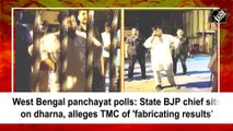 WB panchayat polls: State BJP chief sits on dharna, alleges TMC of 'fabricating results'