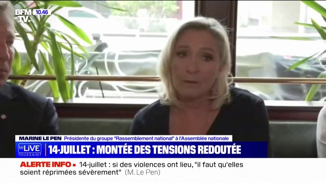 Marine Le Pen sur le 14 juillet: On renonce à notre fête nationale en raison de la peur que suscite les violences potentielles