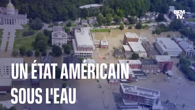 États-Unis: des inondations historiques et catastrophiques noient l'État du Vermont