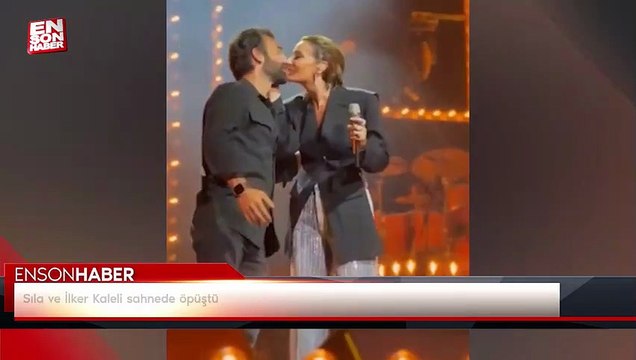 Sıla ve İlker Kaleli sahnede öpüştü