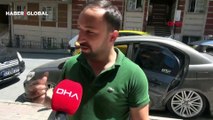 İstanbul'da şaşkına çeviren olay kamerada! Otomobile giren sokak köpeği aracı rehin aldı