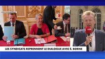 Elisabeth Borne reçoit les syndicats et le patronat à Matignon