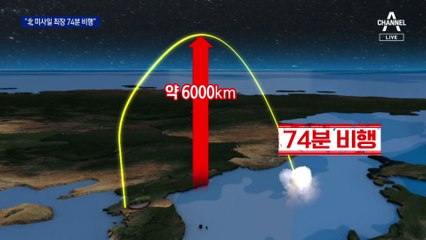 北 ICBM, 최장 74분 비행…미국 본토 사정권