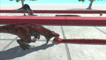 SPINOSAURUS vs T.REX QUIEN es mas FUERTE y RAPIDO MATANDO? ARBS Animal Revolt Battle Simulator.