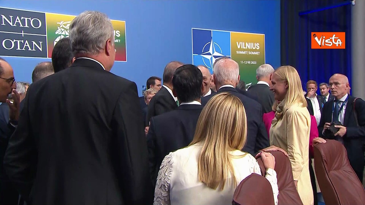 Meloni con Biden e Zelensky al vertice Nato