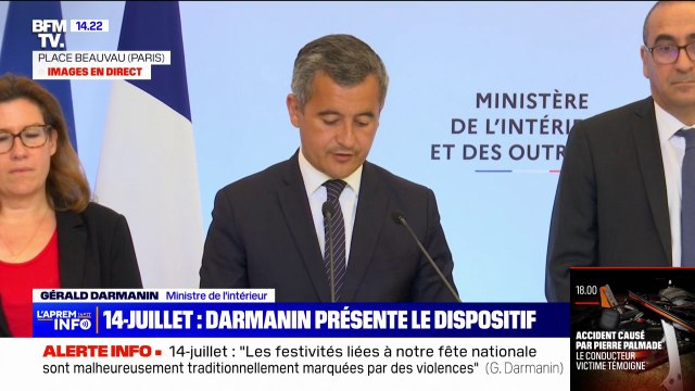 Gérald Darmanin annonce la mobilisation de 130.000 policiers et gendarmes pour les 13 et 14 juillet