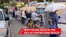 Man found dead in sea off Eastbourne seafront and East Sussex Councillor's family car 'burned out' whilst six-month-old baby sleeps inside home - Latest TV News headlines