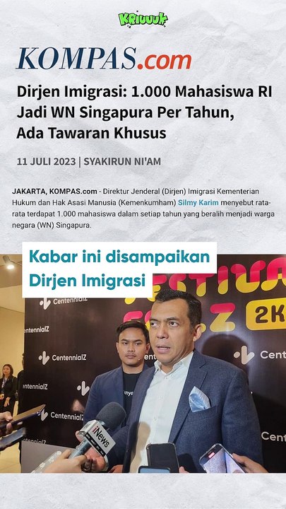 Dapat Tawaran Khusus, 1.000 Mahasiswa Indonesia jadi Warga Singapura