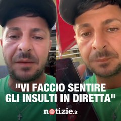 Giggiolone di @gigipescheria fa sentire in diretta gli insulti che riceve