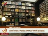 Venezuela conmemora el natalicio del poeta chileno Pablo Neruda