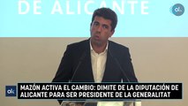 Mazón activa el cambio: dimite de la Diputación de Alicante para ser presidente de la Generalitat