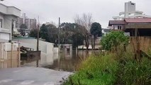 Ciclone extratropical causa estragos em bairros no município de Lages em SC