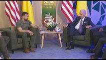 A Vilnius incontro bilaterale tra Volodymyr Zelensky e Joe Biden