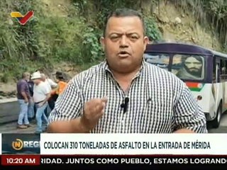 Mérida | Plan Bacheo repara vialidad portal de Los Andes Merideños colocando 310 tn de asfalto