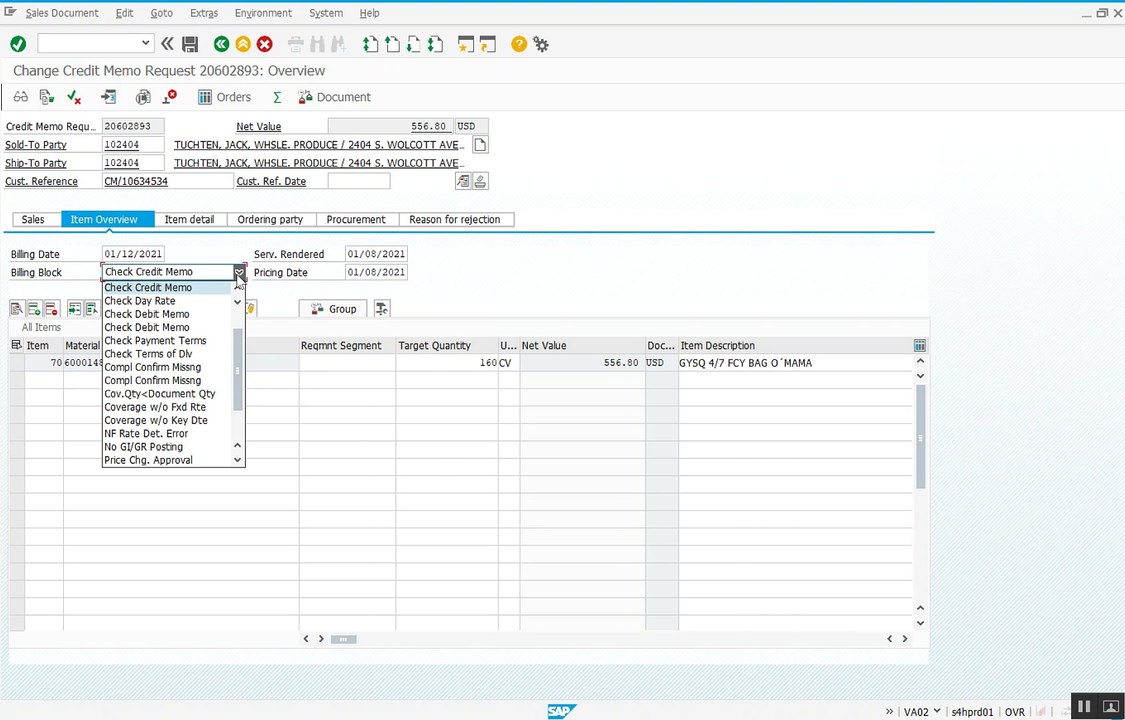 SD Release claims for billing