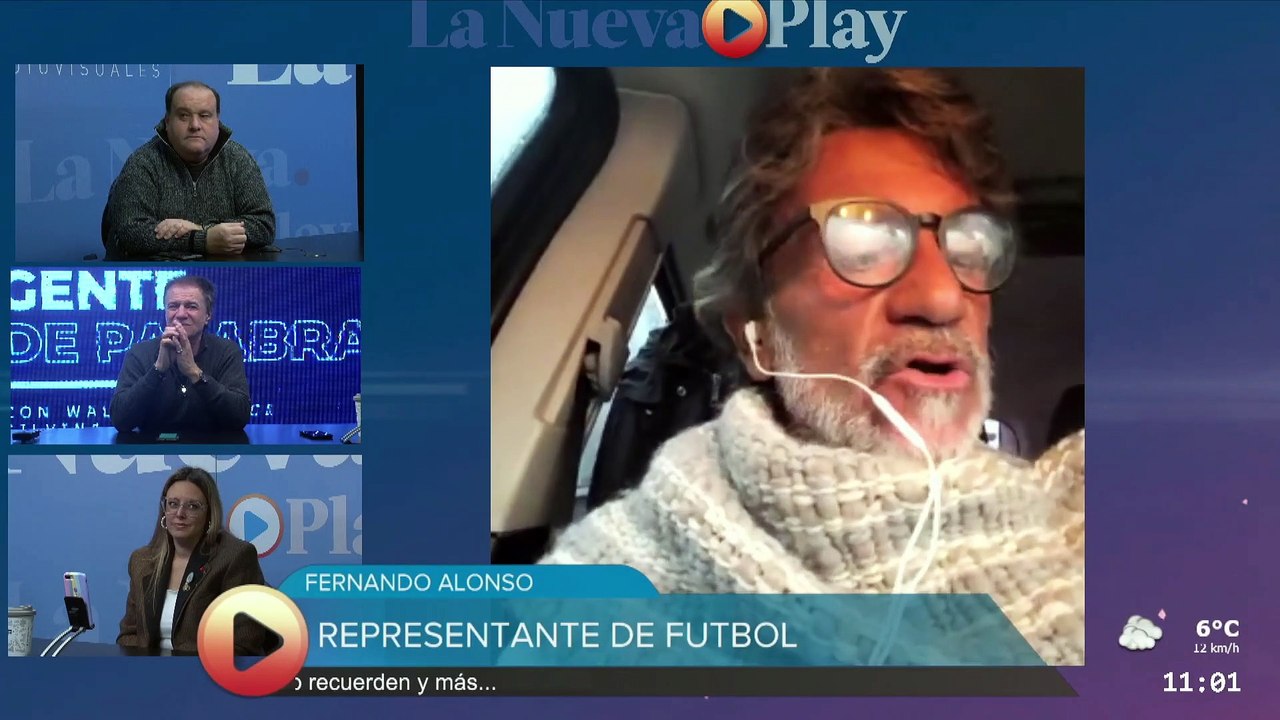 Fernando Alonso, representante de fútbol en Gente de palabra